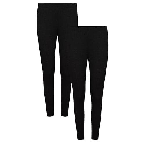 Heatwave Thermalwear 2 Pack Women’s Thermal Pants Long Johns Ladies Winter Base Layer Bottoms Warm Indoor Outdoor Underwear for Cold Weather, Black UK 10-12