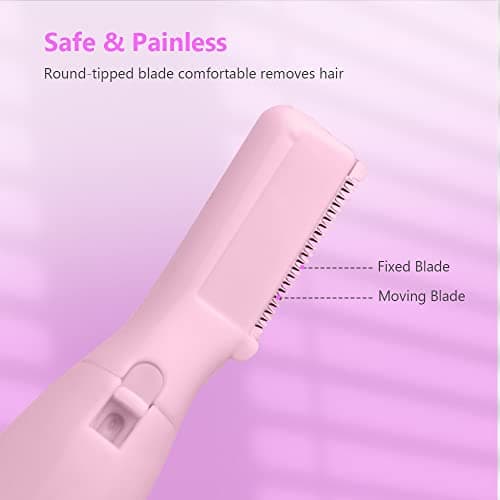 ACWOO Eyebrow Hair Removal for Women Men, Upgraded Mini Portable Eyebrow Trimmer, Painless Face Hair Shaver Electric Eyebrow Razor for Brows Face Cheek Lips Peach Fuzz — view 3