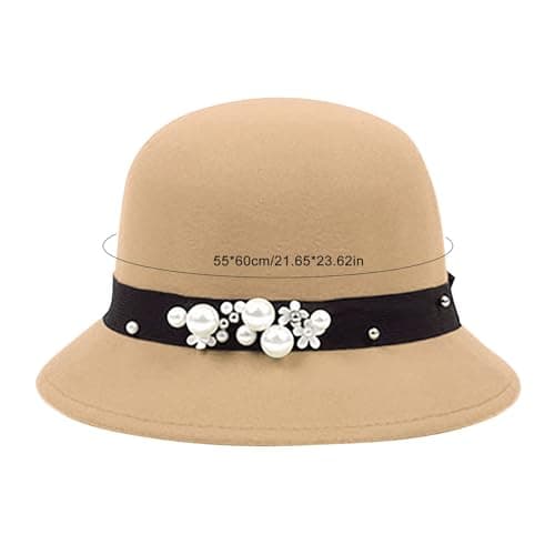 Foldable Hat Women's Korean Version of British Retro Wool Sunscreen Fishing Hat European and American Dome Cylinder Bathing Cap Women, black, One Size — view 4