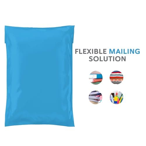 Straame 60x Blue Opaque Postage Bags, Mixed Size Self Seal Mailers, 4 Sizes — view 6
