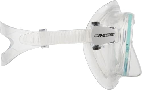 Cressi F1 Frameless Diving Mask - Anti-Fog Tempered Glass Snorkel Mask - Silicone Skirt for Secure Scuba Fit - Adjustable Buckles for Diving & Snorkelling - Transparent - One Size — view 6