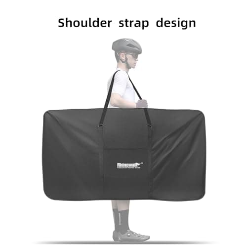 Rhinowalk Bike Transport Bag for 29 Inch Wheel Size Mountain Road Bikes - Waterproof Bicycle Travel Case Foldable Carrier Bag for Train Air Travel (29inch-Black) — view 4
