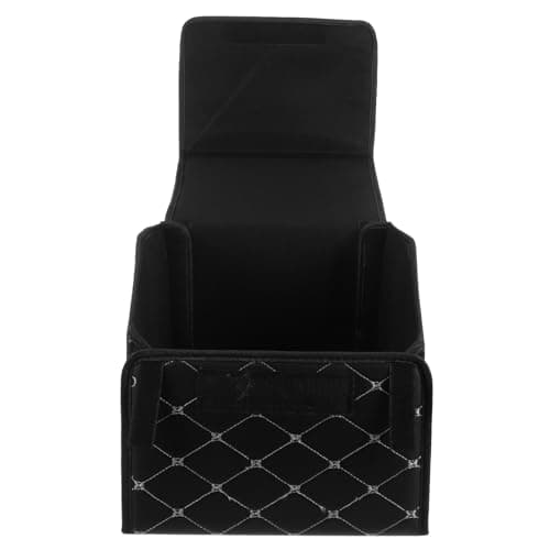 Veemoon Trunk Storage Box Car Trunk Organizer Leather Foldable Space-saving Black Home and Travel