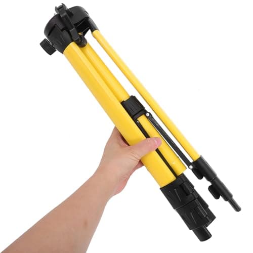 Steel Nylon Spirit Level Tripod Yellow Adjustable Height 1.2m — view 4