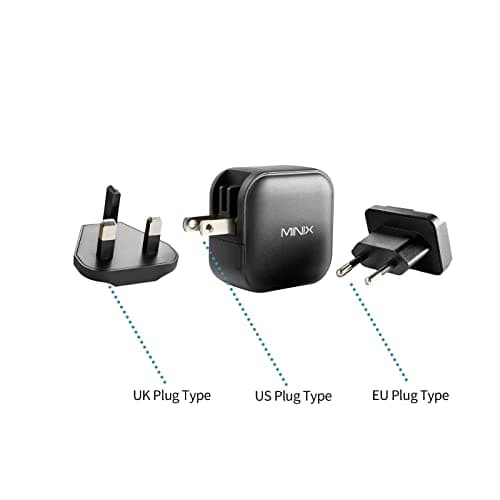 MINIX P1 66W Turbo 3-Port GaN Travel Wall Charger USB C Fast Power Adapter — view 4