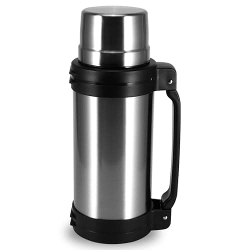 Flask for Hot Drink, 2 L Stainless Steel Vacuum Insulated Bottle with Cup