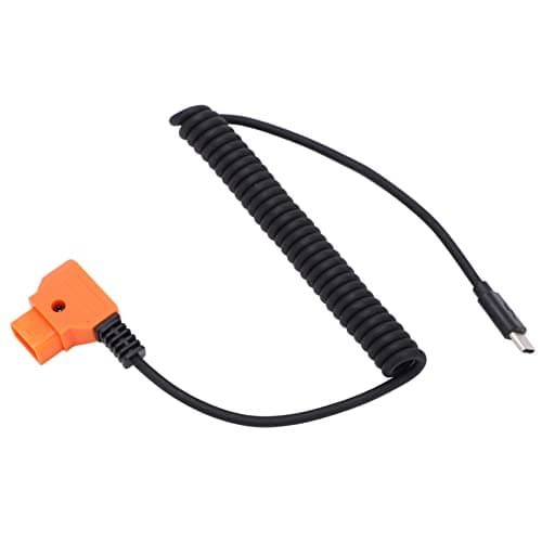 Phefop Cables & Cords Flexible PD Charging Cable for V Mount Camera Battery Outdoor Photography Power Supply Coiled Spring USB C to D Tap Power Cord Camera Conversion Cable — view 3