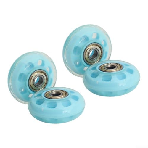4pcs 50mm x 20mm Luggage Wheel Replacement with 8mm Bore for Suitcase Trolley Scooter Stroller Wheelchair Furniture Cart and Mobility Devices (blue)
