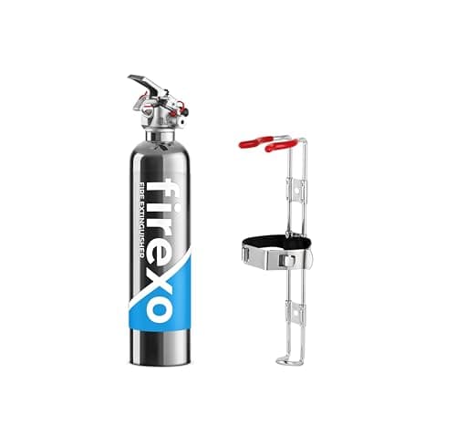 Firexo All in One Stainless Steel Fire Extinguisher 500ml Chrome - Multipurpose Extinguisher for ALL FIRES inc. Li-ion Battery Fires! - Emergency Safety Equipment for Home Car Indoor/Outdoor — view 4