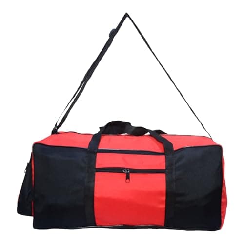 Travel Duffle Storage Holdall Bag Lightweight Gym & Sports Bag (Red)