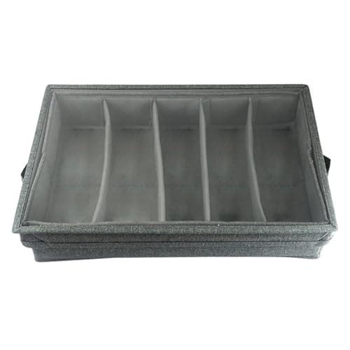 Folding cutlery tray with transparent panels, stackable design