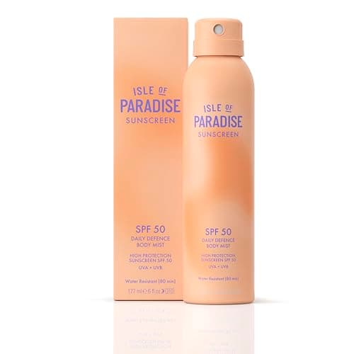 Isle of Paradise Daily Defense Body Mist, SPF 50 Sunscreen, 177 mL