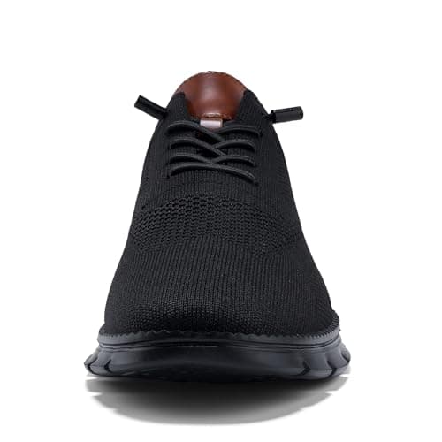 Wearbreeze Men’s Business Casual Oxford Sneakers – Lightweight Lace-Up Dress Shoes for Work, Travel & Daily Commute, Aterrimus, 8 UK — view 4