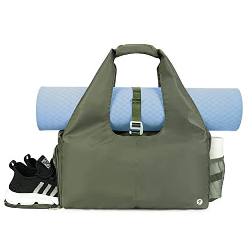 sportsnew Large Gym Bag for Women Lightweight Yoga Tote Bag with Mat Holder