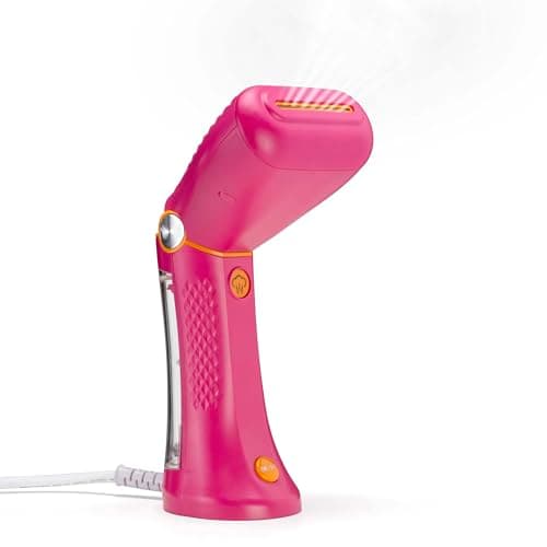 Conair Extreme Steam Handheld Clothes Steamer, 90ml detachable water tank, Fast 35 second heat up, Lightweight Travel Garment Steamer, Worldwide Use, Pink, GSC24PKU, UK Plug