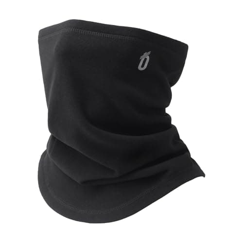 Oscenny Snood,Soft Windproof Breathable Stretchy Thermal Fleece Snood Neck Warmer Face Mask Cover Scarf Quick Dry for Cycling,Motorcycle,Running,Work for Cold Windy Weather Winter(Black) — view 2
