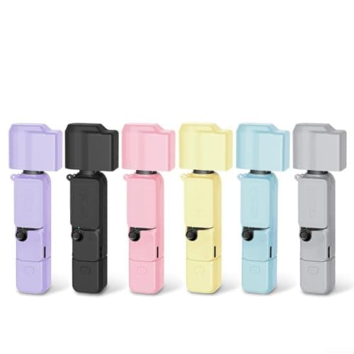 JoyousMall Soft Silicone Cases for DJI for Osmo Pocket 4, Shockproof Skin Protective Case Cover with Screen Protector & Lanyard, Anti-Scratch Action Camera Accessories(Mint Green) — view 5