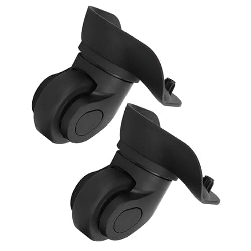 Gsycle 1 Pair Luggage Wheels Replacement, Black Travel Suitcase Caster Repair Kits Suitcase Mute Single Row Wheel Outdoor Supplies with Screws for Luggage — view 6