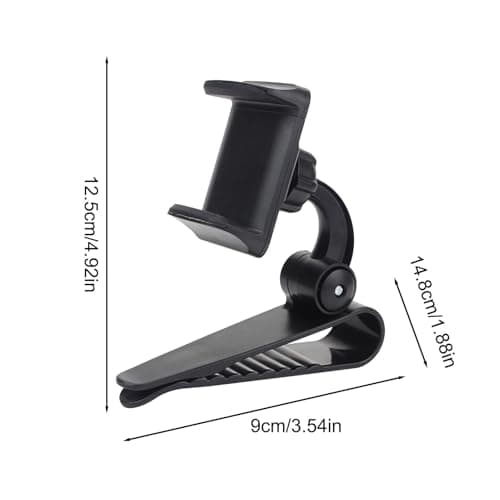 Kuehssn Sun Visor Phone Holder, Crocodile Teeth Clip Car Phone Mount, Non Slip Phone Stand with Stable 360 Degree Rotatable for Auto Car Truck Automotive — view 4
