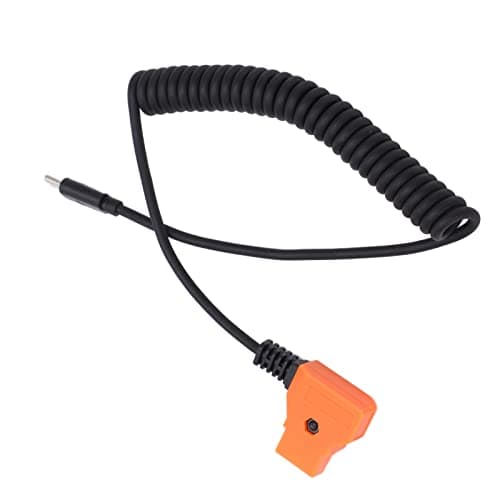 Phefop Cables & Cords Flexible PD Charging Cable for V Mount Camera Battery Outdoor Photography Power Supply Coiled Spring USB C to D Tap Power Cord Camera Conversion Cable