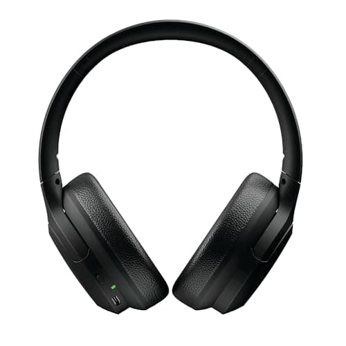 groov e Rhythm Wireless Headphones - Active Noise Cancelling Headphones with 32Hrs of Audio Playback - Bluetooth & 3.5mm Audio Jack - Black — view 5