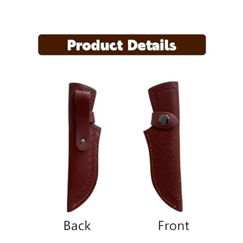 7 Inch Brown Premium Leather Knife Sheath for Chef Japanese Boning Knives — view 4