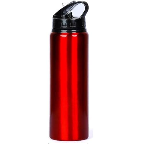 Sports Water Bottle with Straw 750ml Reusable Durable Metal Water Bottle