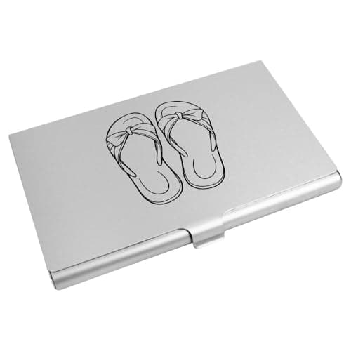 Azeeda 'Beach Sandals' Metal Business Card Holder (CH00055313)
