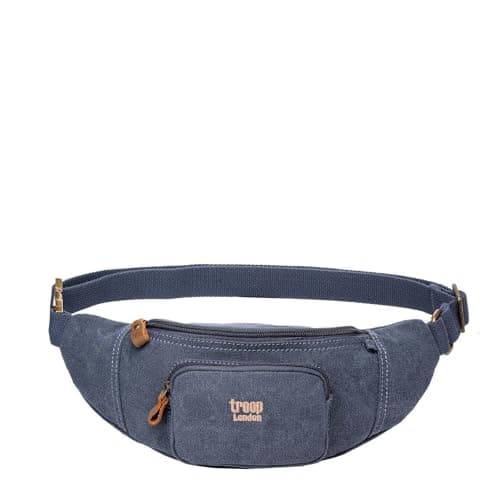 Troop London TRP0244 Classic Canvas Waist Bag - Charcoal — view 2