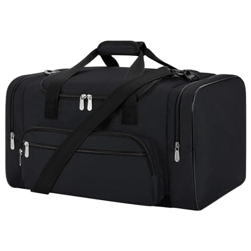 ZZY Gym Duffle Bag, 40L Sports Holdall, Black
