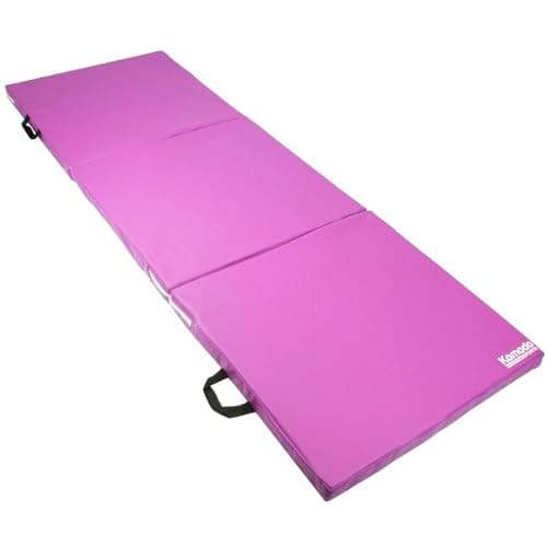 Komodo Tri Folding Yoga Mat 6ft Padded Pilates Floor (Purple) — view 2