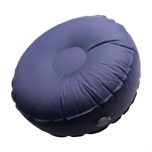 Yuanpgky Inflatable Yoga Cushion and Footrest for Travel, Fitness and Pilates, 42x42x15cm Foldable Balance Pad with 40D Nylon Waterproof Material(Dark blue) — view 4