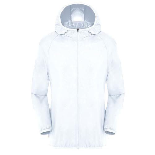 Womens Waterproof Running Jacket Quick Dry Lightweight Raincoat Hooded Rain Jacket Thin Sunscreen Water-Resistant Sports Hiking Walking Jackets Spring Autumn Summer Rain Coats Sun Protection Coat — view 6