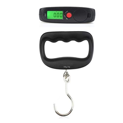 Portable Digital Luggage Scale Hanging Suitcase Scale with Tare Function 110 lb/ 50KG Capacity Pink