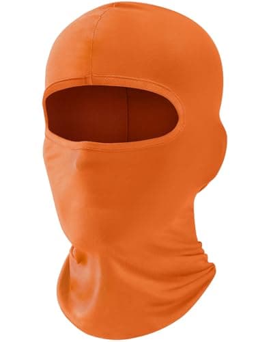 fuinloth Balaclava Ski Mask Motorcycle Cooling Summer UV Unisex Orange