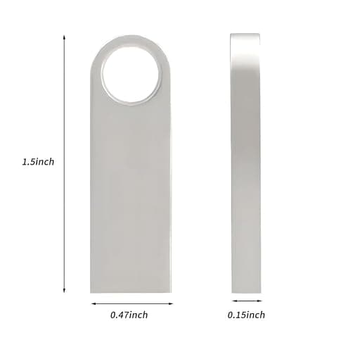 10 Pack 4GB Silver Metal USB Flash Drive, Thumb Drive, USB 2.0, Waterproof — view 5