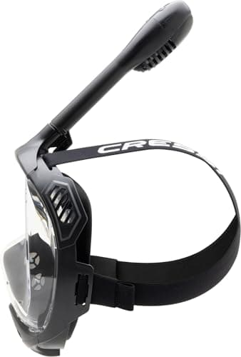 CRESSI since 1946 Java Adult Full Face Mask Compact Fit Black/Black L/XL — view 6