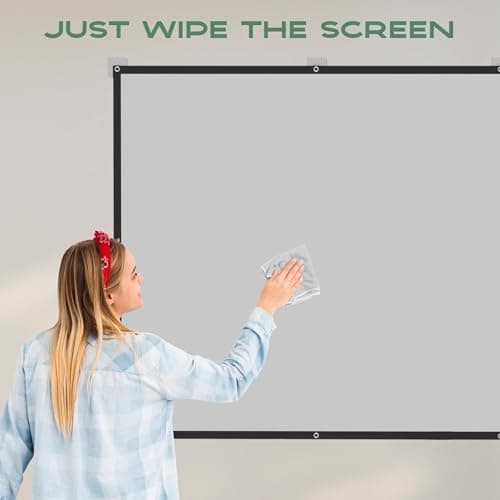 AAJK Alr Outdoor Projector Screen, 4K Movie Projector Screen, 16:9, HD Foldable Anti-Folding Portable Projector, Movie Screen for Home Theater, Outdoor Indoor (80 Inch Pro) — view 6
