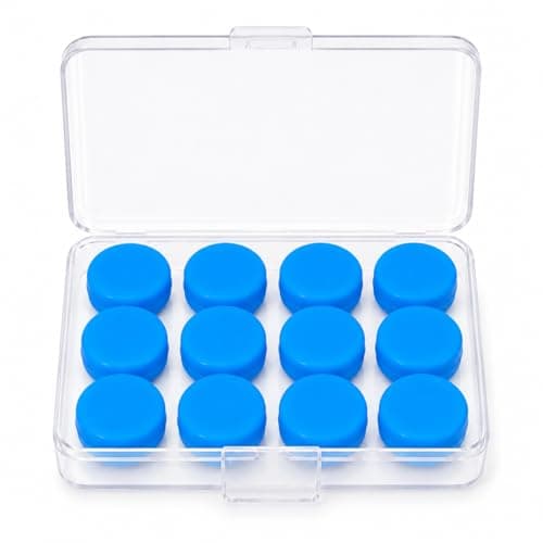 6 Pairs Soft Silicone Ear Plugs for Sleeping, Reusable Moldable Earplugs with Storage Cases, 32dB Noise Reducing Gel Ear Plugs for Sleep, Snoring, Swimming, Travel, Work, Study and Concerts (Blue) — view 2