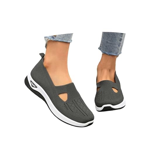 Women Orthopedic Casual Shoes Breathable Soft Sole Orthopedic Walking Shoes Women Orthopedic Walking Sneaker Lightweight Athletic Walking Shoes Lavender