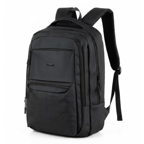TAISSU - 16 Inch Laptop Backpack - 18L Water-Resistant Backpack - Laptop Compartment, Multiple Pockets and Trolley Strap - Unisex Work and Travel Backpack - Black