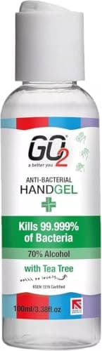 24 X Tea Tree Hand Sanitiser Gel, 100ml, 70% Alcohol, Travel Size, for Holiday and Bag Use — view 2