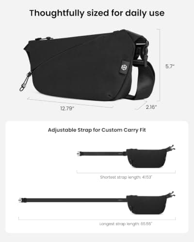 KURANEST Flux 2L Sling Chest Bag with RFID Blocking Crossbody for Men Women — view 6