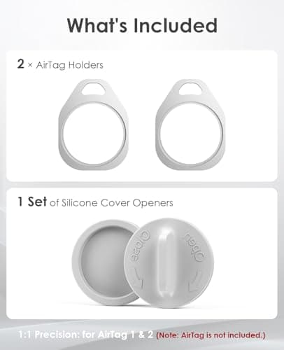 Magtame 2 Pack for AirTag Key Ring Holders,Aluminium Cases,Silicone Opener — view 3
