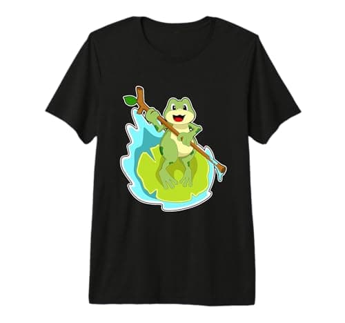 Frog Hiker Hiking Stick Hiking Premium T-Shirt