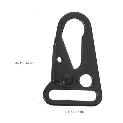 12pcs Zinc Alloy Carabiner Hook for Webbing, Black, Sturdy — view 2