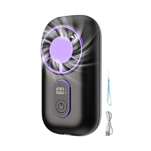 Small Handheld Fan - 1200Mah Silent Desk Ventilation Tool Rechargeable Fan