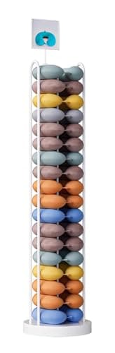 Freestanding U-Shaped Pillow Organizer Stand, 63" Tall Neck Pillow Display Rack for Retail, Hotel, School, and Home Use, White Metal Holder, 1 Pack (10 Pack Option Available)