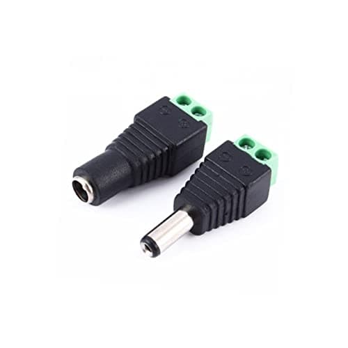 Dc Power Connector Adapter 12v Male and Female Plug Set 10 Pack