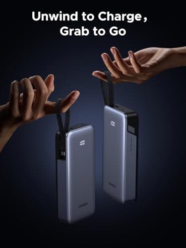UGREEN Nexode 45W 20000mAh Power Bank 3-Way Output Built-in Cable — view 3